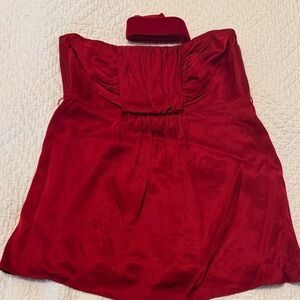 Banana Republic Strapless Scarlet Dress